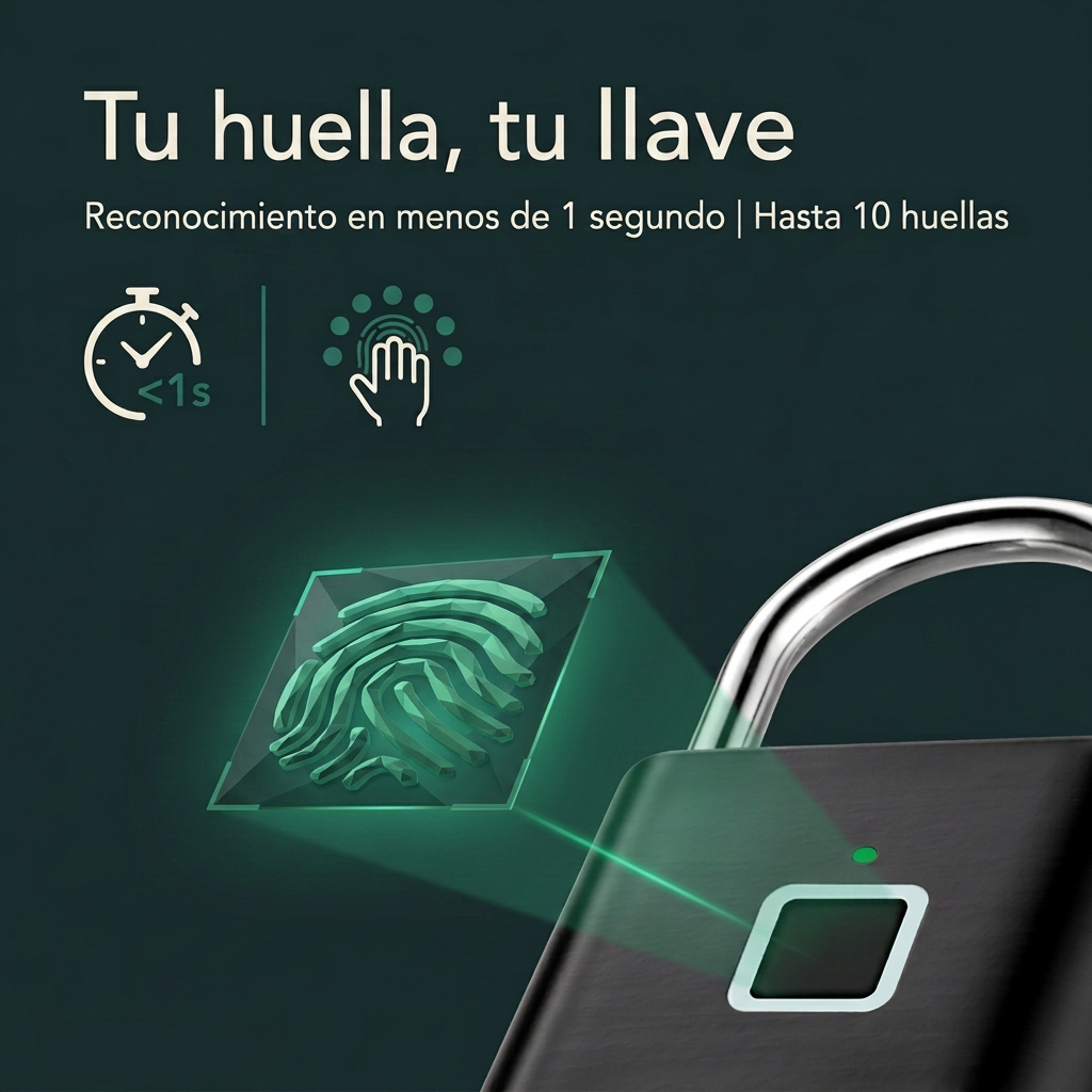 Cerradura Inteligente Huella Digital Antirrobo - Acceso Rápido sin Llaves