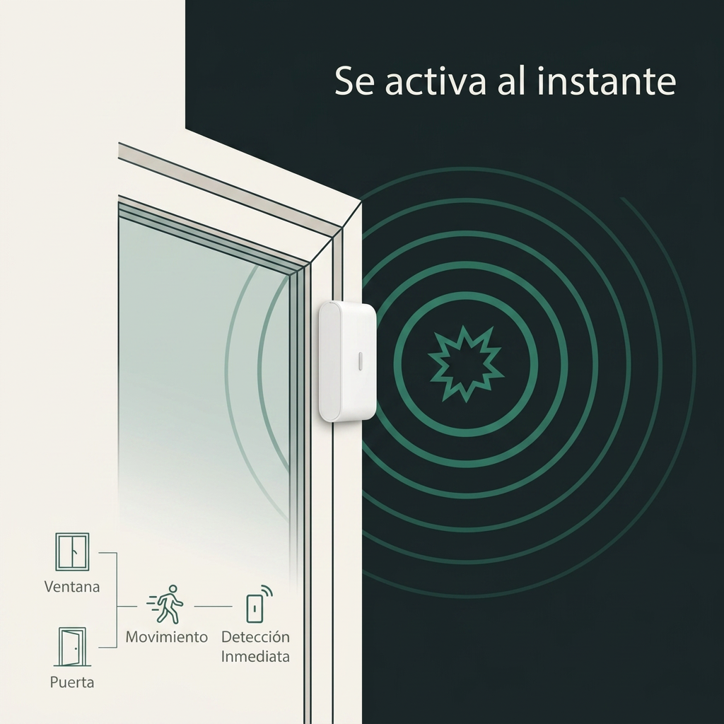 Sensor de Vibración Antirrobo - Segunda Capa de Seguridad para tu Puerta